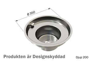 Disklåda Randspolning Ø350