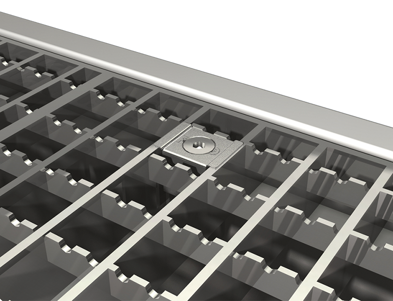 Fastening of grating