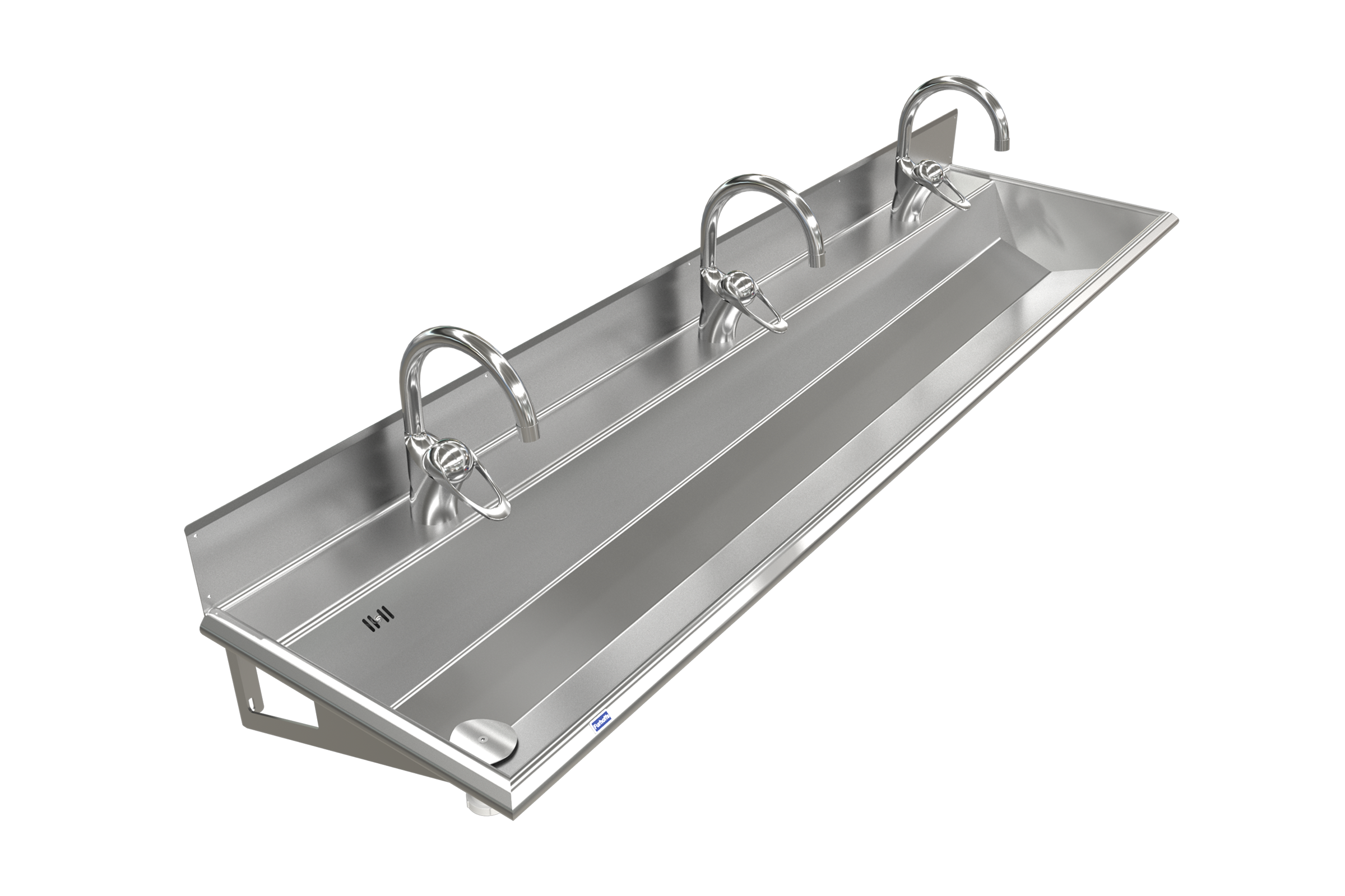 Stainless steel wash trough – durable, long-lasting, and easy to clean. Ideal for handwashing in workplaces, schools, industries, and fire stations.