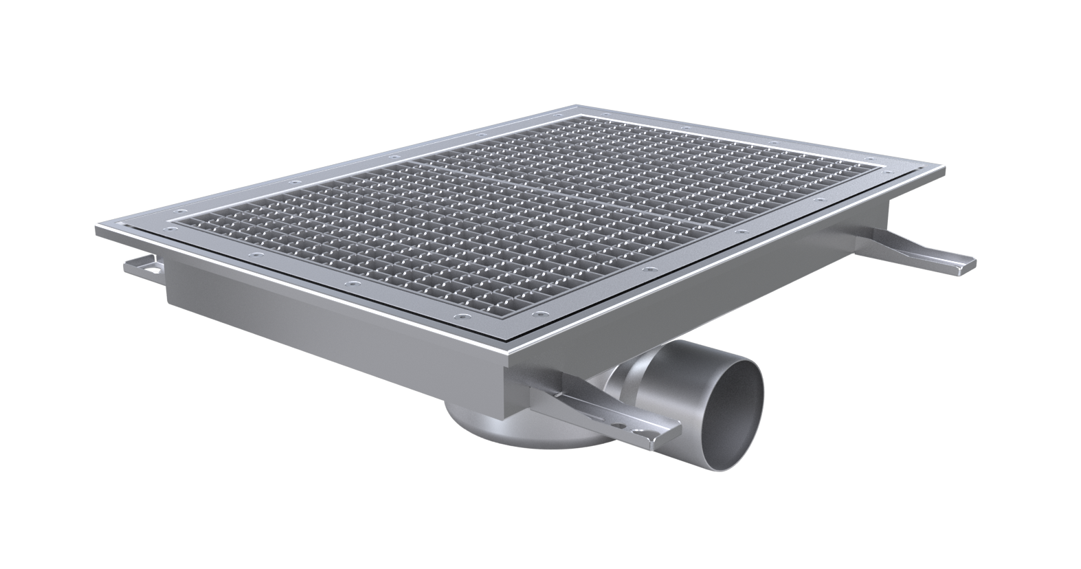 Rostfri golvbrunn för kök, industri och verkstad. Designad för lång hållbarhet och enkel installation i miljöer med lättare belastning och effektiv hantering av stora flöden.