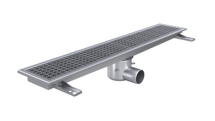 Rostfri golvränna för kök, industri och verkstad. Designad för lång hållbarhet och enkel installation i miljöer med lättare belastning och effektiv hantering av stora flöden.