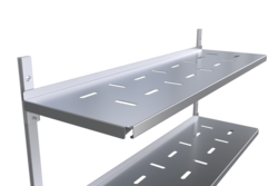 Shelf, perforated