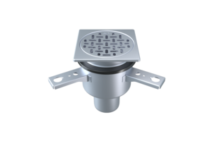 Hygienisk och slitstark rostfri golvbrunn, perfekt för offentliga bad och duschutrymmen. Enkel att installera och lätt att rengöra.