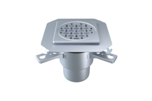 Hygienisk och slitstark rostfri golvbrunn, perfekt för offentliga bad och duschutrymmen. Enkel att installera och lätt att rengöra.